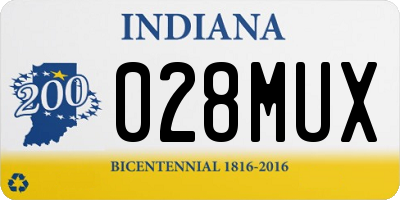 IN license plate 028MUX