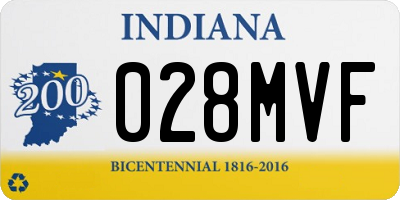 IN license plate 028MVF