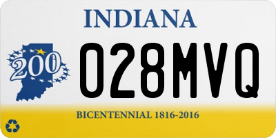 IN license plate 028MVQ