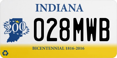 IN license plate 028MWB