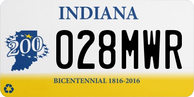 IN license plate 028MWR