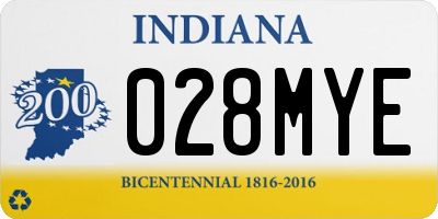 IN license plate 028MYE