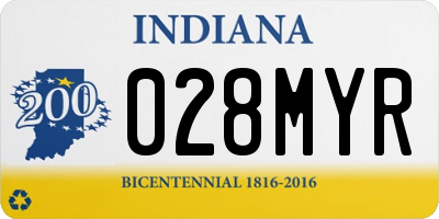IN license plate 028MYR
