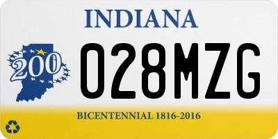 IN license plate 028MZG