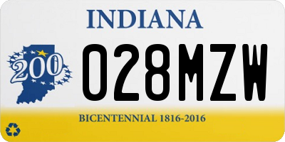 IN license plate 028MZW
