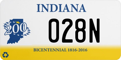 IN license plate 028N