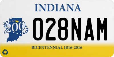 IN license plate 028NAM