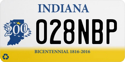 IN license plate 028NBP