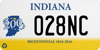 IN license plate 028NC