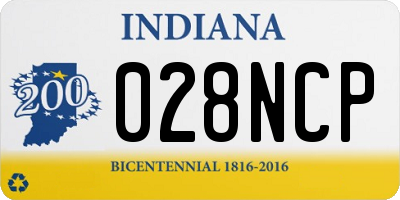 IN license plate 028NCP