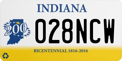 IN license plate 028NCW