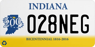 IN license plate 028NEG