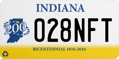 IN license plate 028NFT