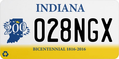 IN license plate 028NGX