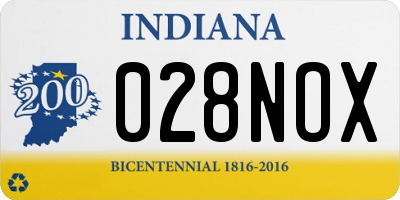 IN license plate 028NOX