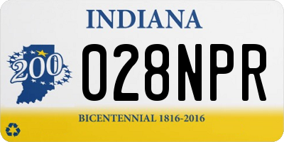 IN license plate 028NPR