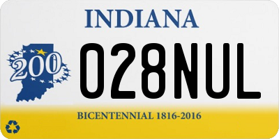 IN license plate 028NUL
