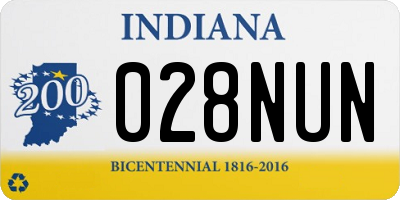 IN license plate 028NUN