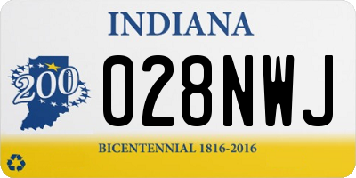 IN license plate 028NWJ