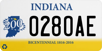 IN license plate 028OAE