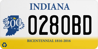 IN license plate 028OBD
