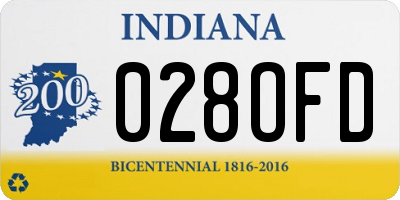 IN license plate 028OFD