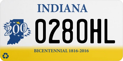 IN license plate 028OHL