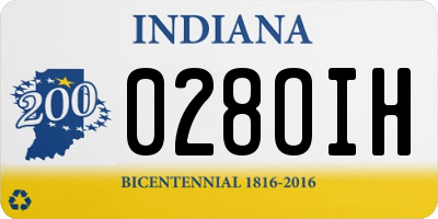 IN license plate 028OIH