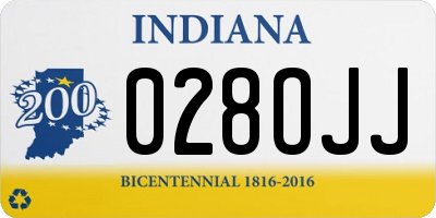 IN license plate 028OJJ