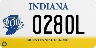 IN license plate 028OL