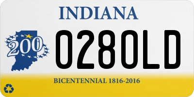 IN license plate 028OLD