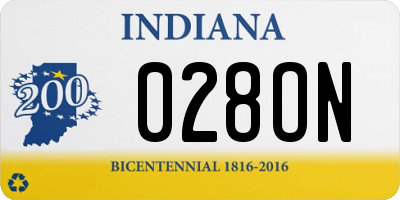 IN license plate 028ON