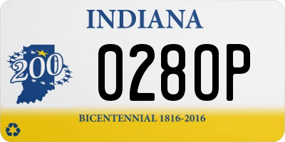 IN license plate 028OP