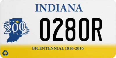 IN license plate 028OR
