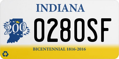 IN license plate 028OSF