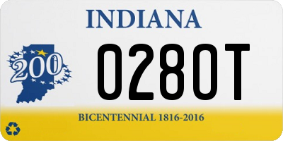 IN license plate 028OT