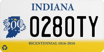 IN license plate 028OTY