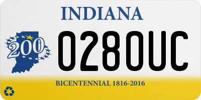 IN license plate 028OUC