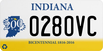 IN license plate 028OVC