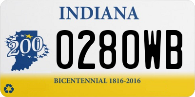 IN license plate 028OWB
