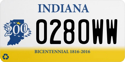 IN license plate 028OWW