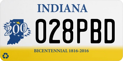 IN license plate 028PBD