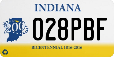 IN license plate 028PBF