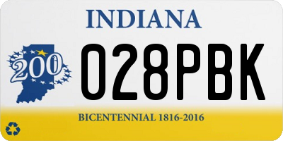 IN license plate 028PBK