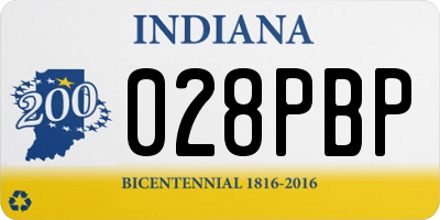 IN license plate 028PBP