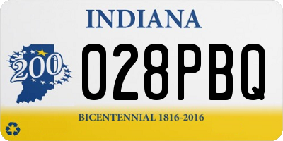 IN license plate 028PBQ