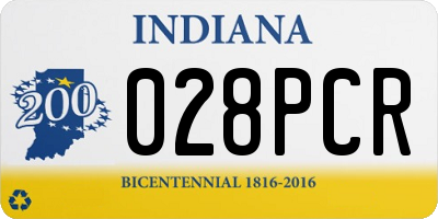 IN license plate 028PCR