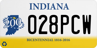 IN license plate 028PCW
