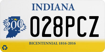 IN license plate 028PCZ