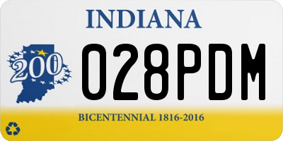IN license plate 028PDM